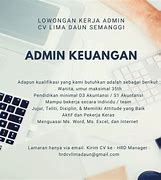 Loker Admin Palembang 2022 Terbaru 2021